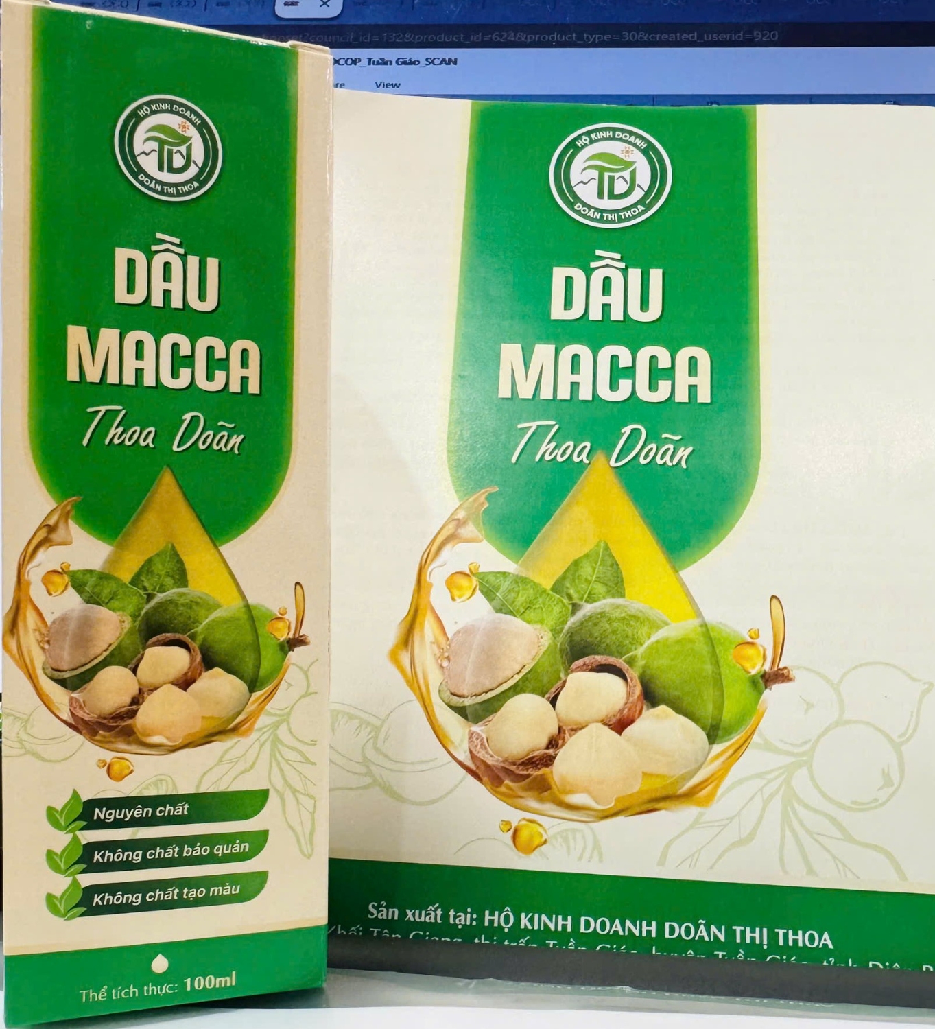 Dầu Macca Thoa Doãn - Sản phẩm OCOP 03 sao