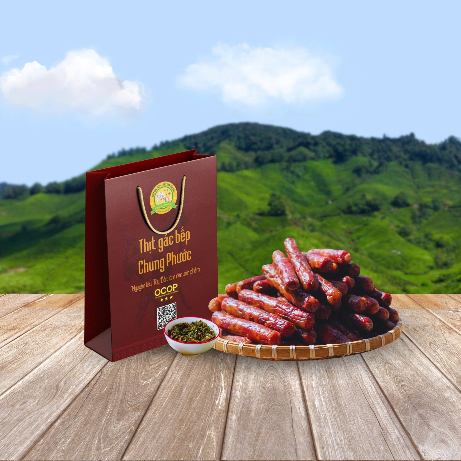 Lạp sườn gác bếp Chung Phước - Sản phẩm OCOP 03 sao
