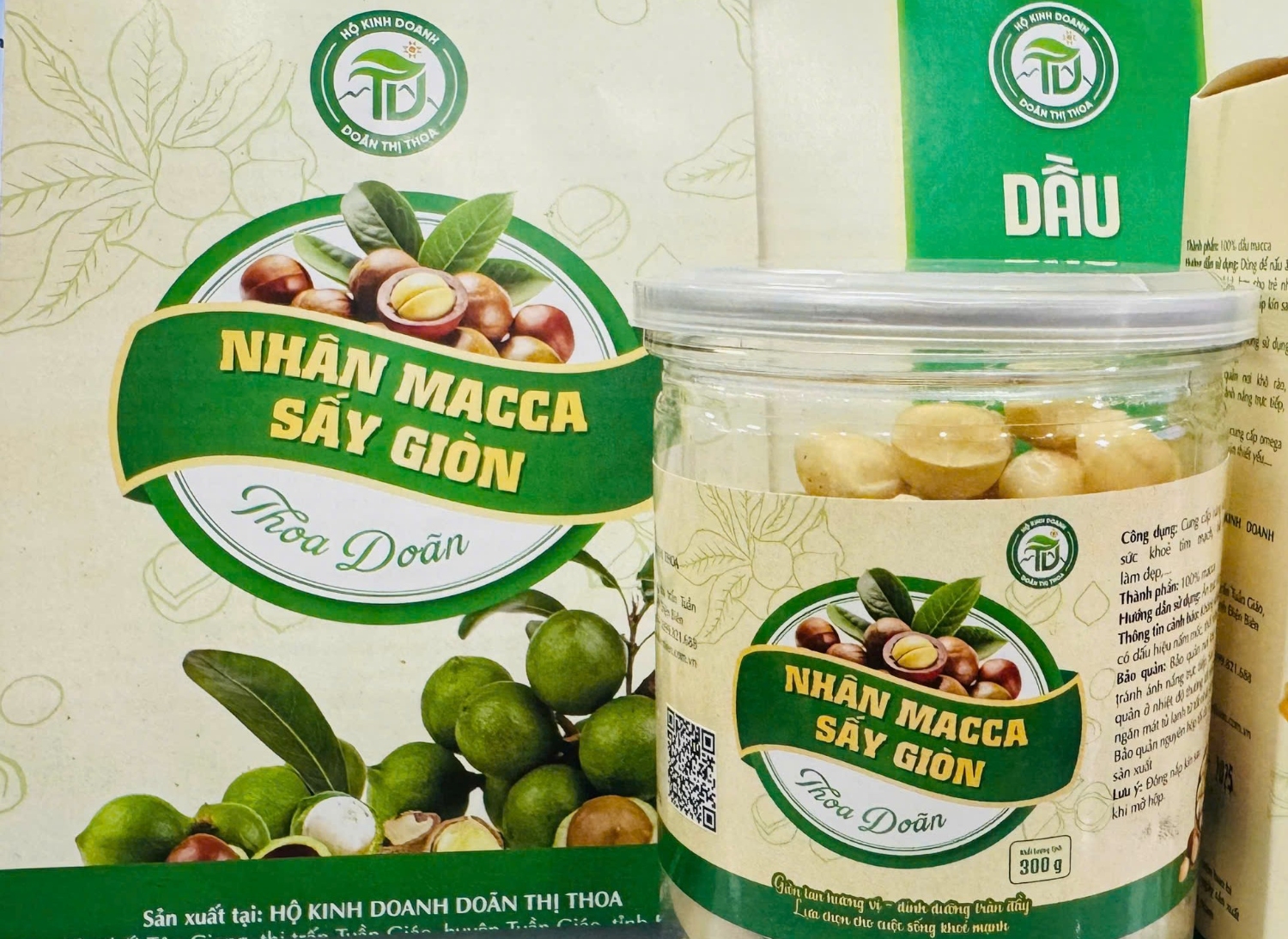 Nhân Macca sấy giòn - Sản phẩm OCOP 03 sao