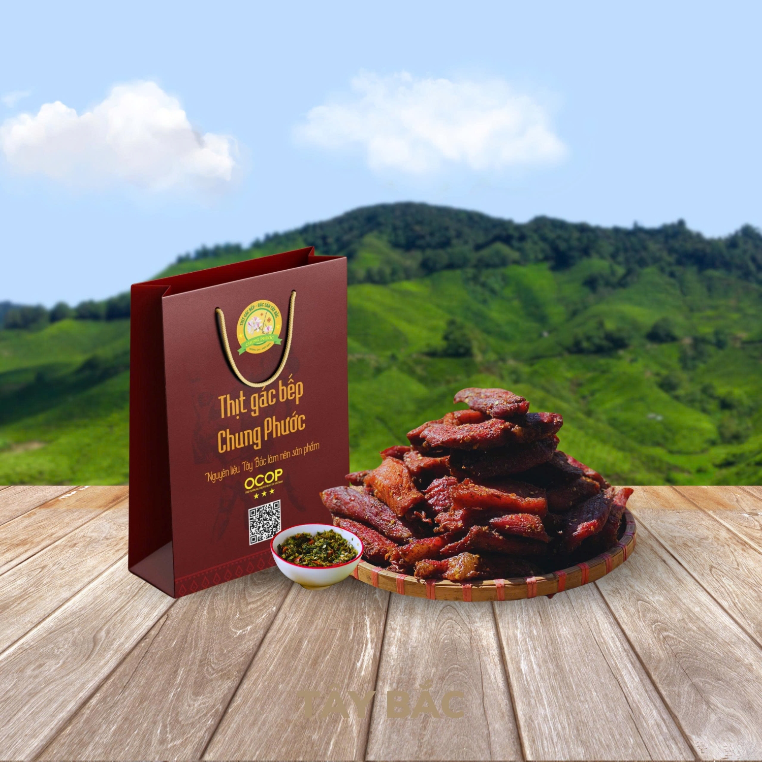 Thịt lợn gác bếp Chung Phước - Sản phẩm OCOP 03 sao
