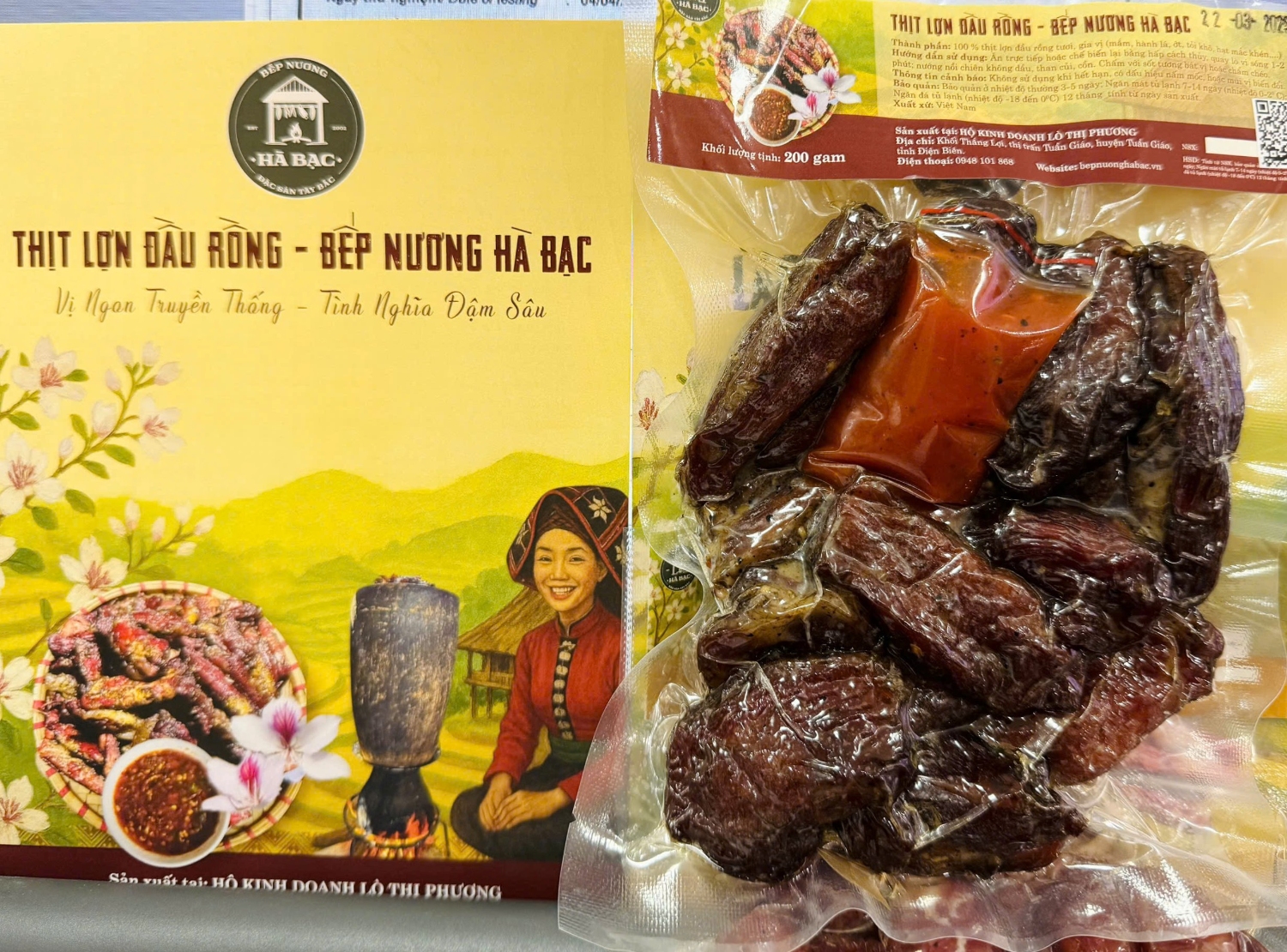 Thịt Lợn sấy đầu rồng – Bếp nương Hà Bạc (Sản phẩm OCOP 03 sao)