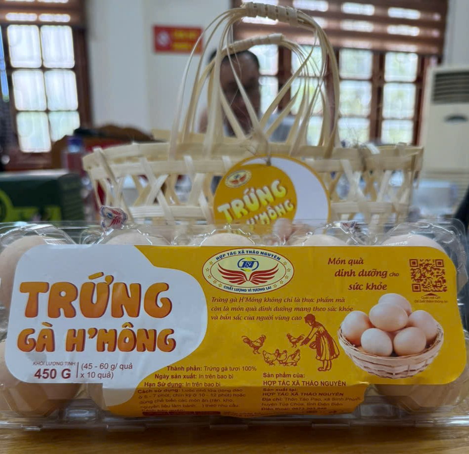 Trứng gà H'Mông (HTX Thảo Nguyên) - Sản phẩm OCOP 03 sao
